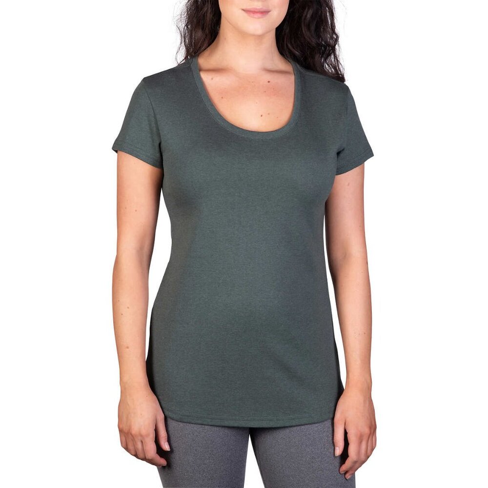 Green NWt Kirkland Signature Ladies' Scoop Neck Pima Tee,